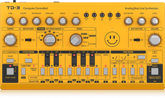 Behringer TD-3-AM Analog Bass Line Synthesizer - Analog Bass Line Synthesizer with VCO, VCF, 16-Step Sequencer, Distortion Effects and 16-Voice Poly Chain.  
